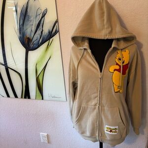 Winnie The Pooh zip up hoodie size small